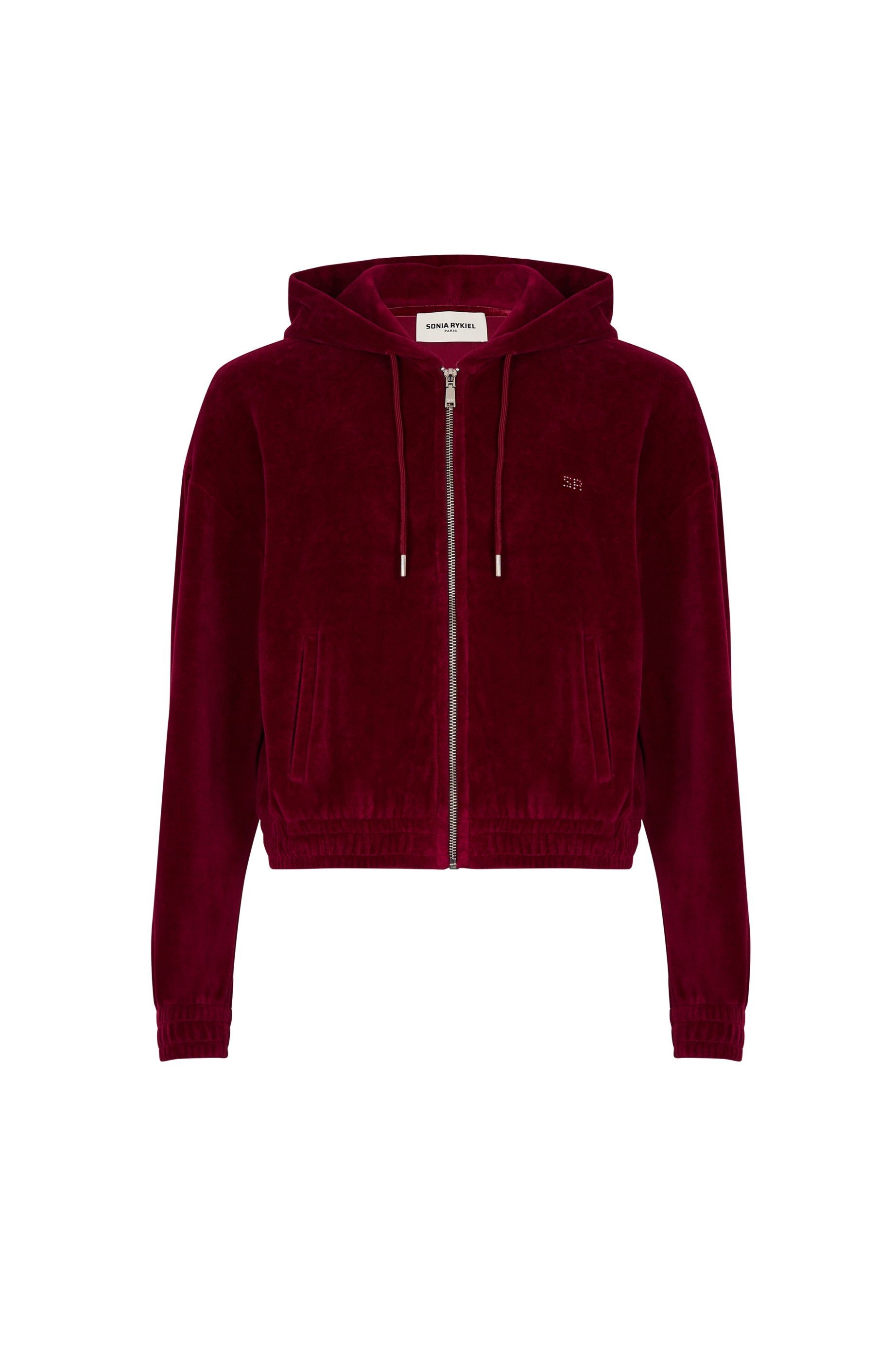 Sweat à capuche manches longues - Framboise