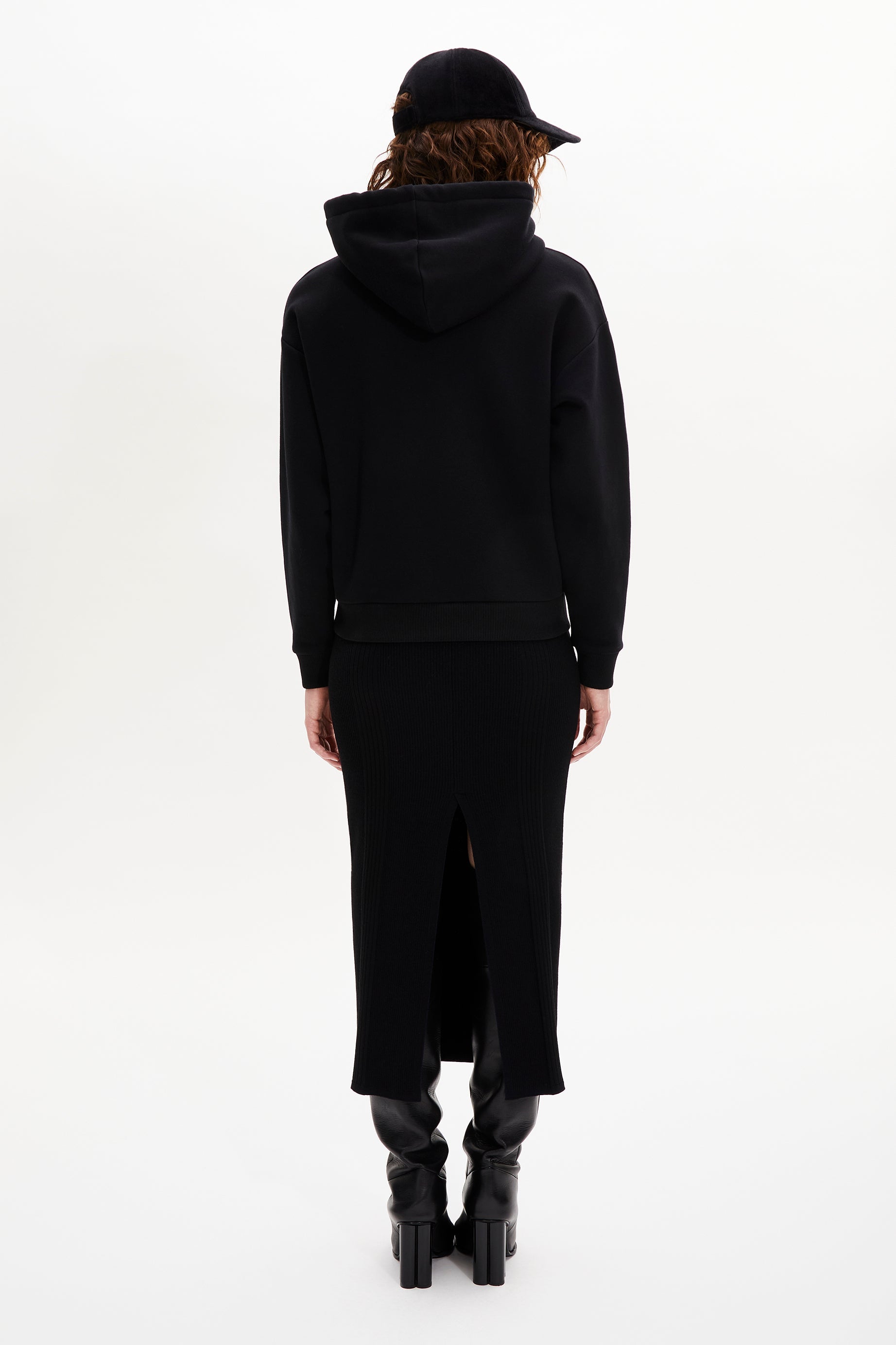 Sweat à capuche coupe classique - Noir