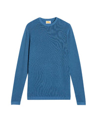 Pull à col rond et maille perlée - Pastel Blue