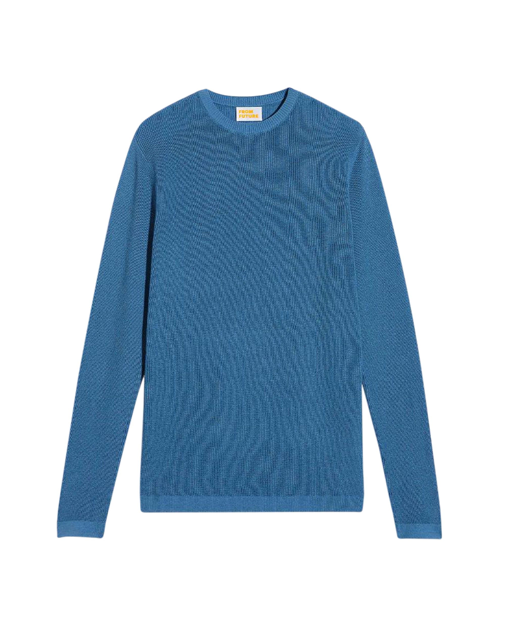 Pull à col rond et maille perlée - Pastel Blue