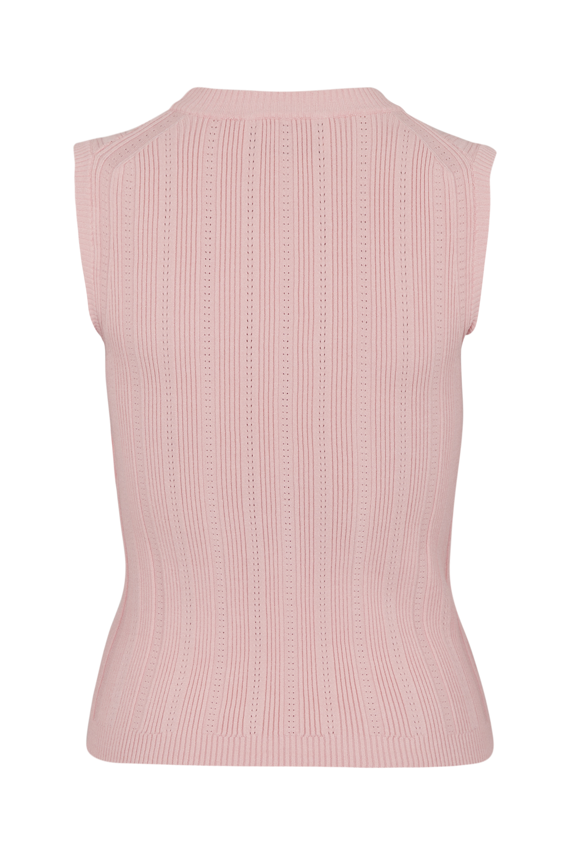 Pull sans manches ajouré - Rose