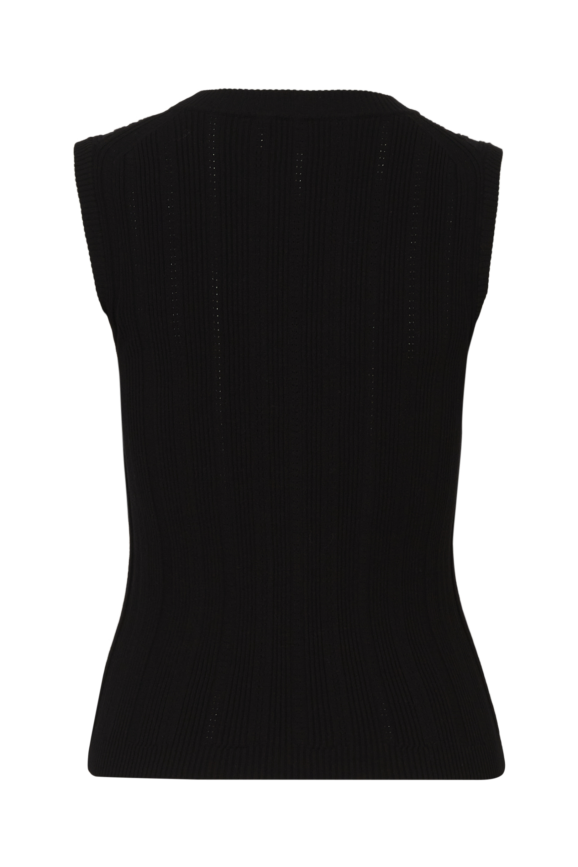 Pull sans manches ajouré - Noir