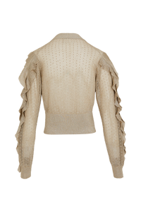 Pull court fluide col lavalière - Gold