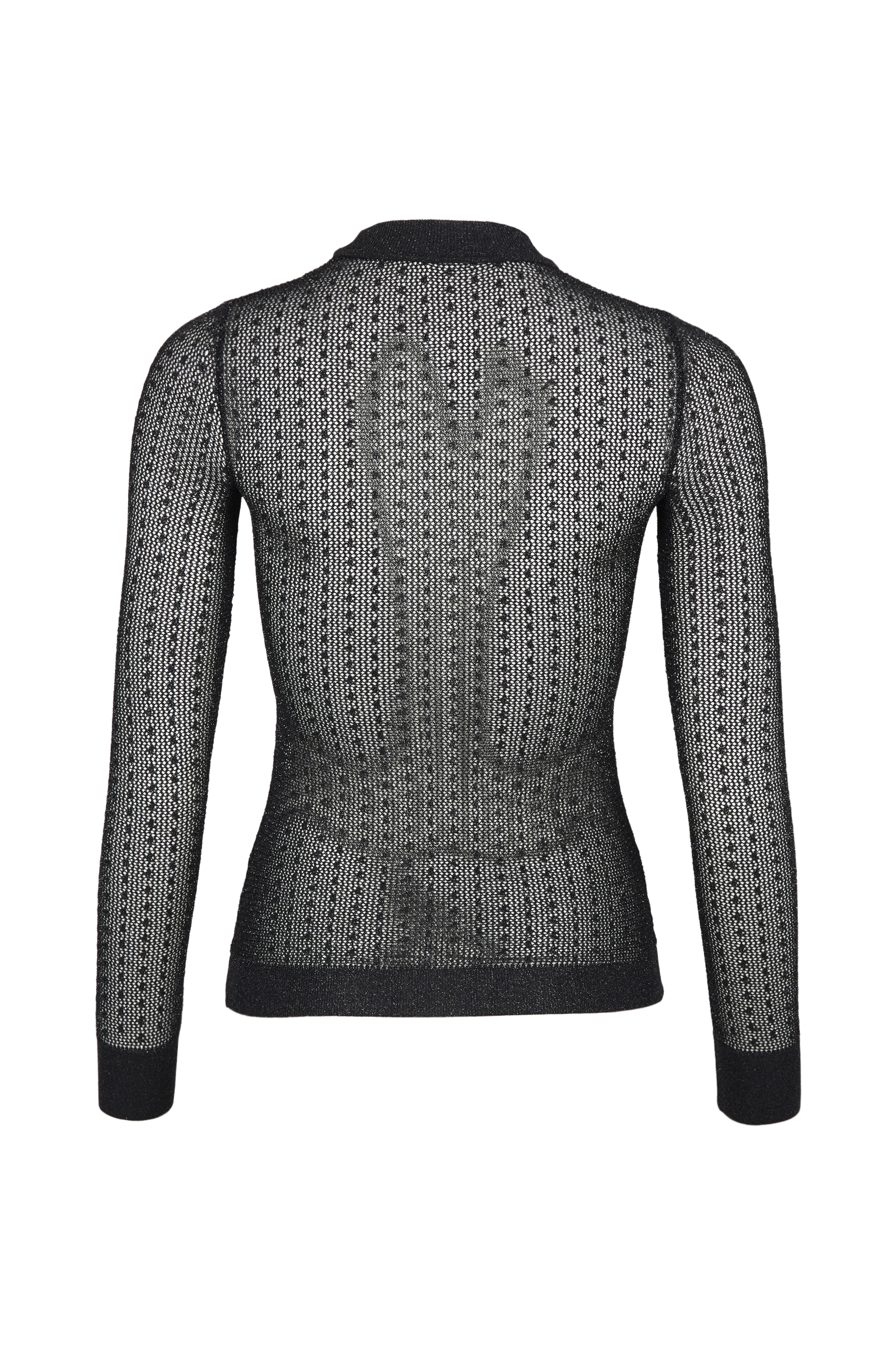 Pull manches longues resille - Noir