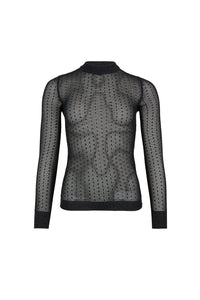 Pull manches longues resille - Noir