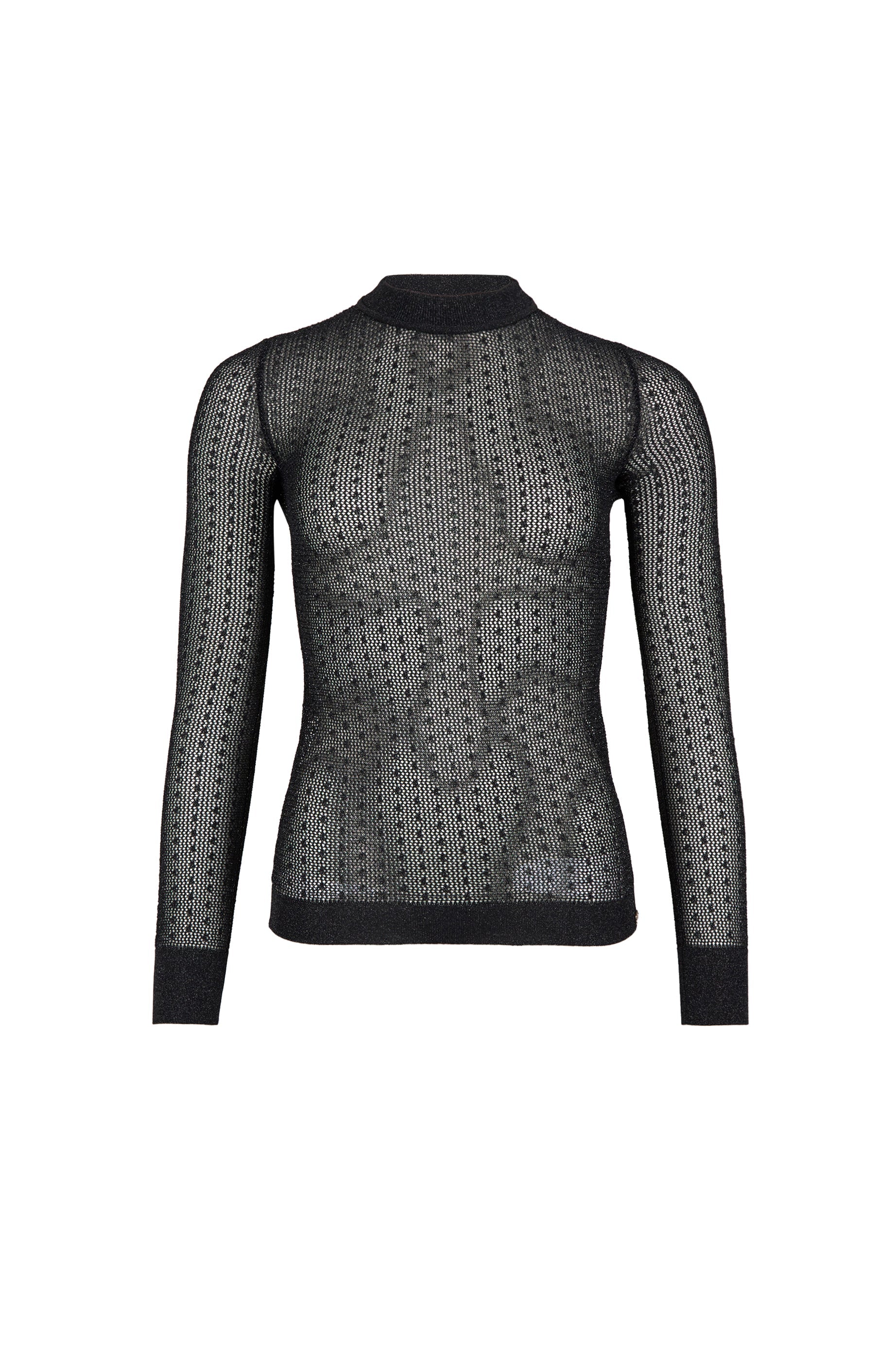 Pull manches longues resille - Noir