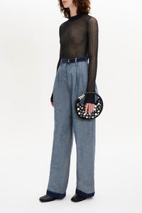 Pull manches longues resille - Noir