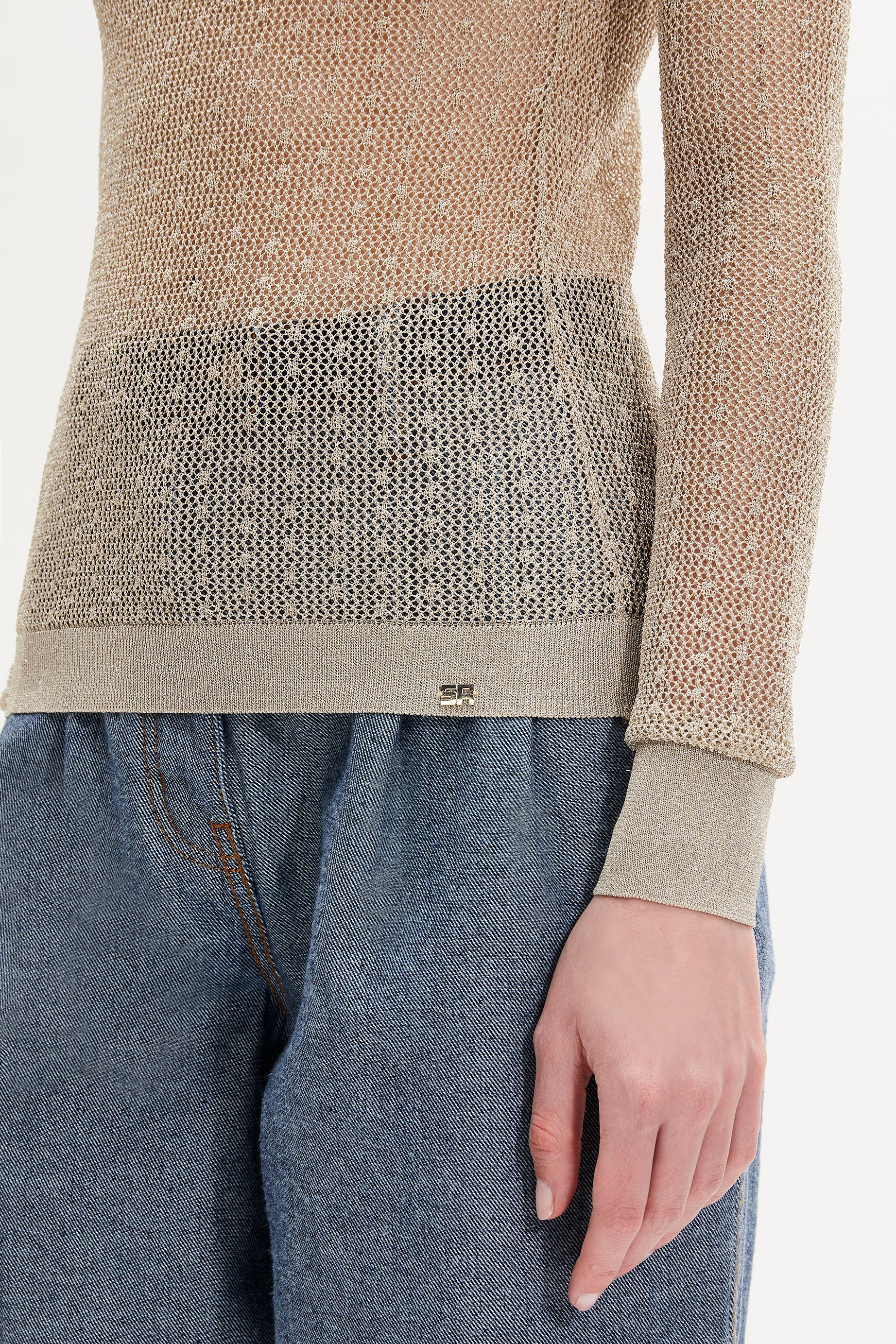 Pull manches longues resille - Gold