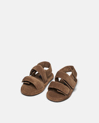 Sandales Tarrus à bout arrondi en cuir - Taupe