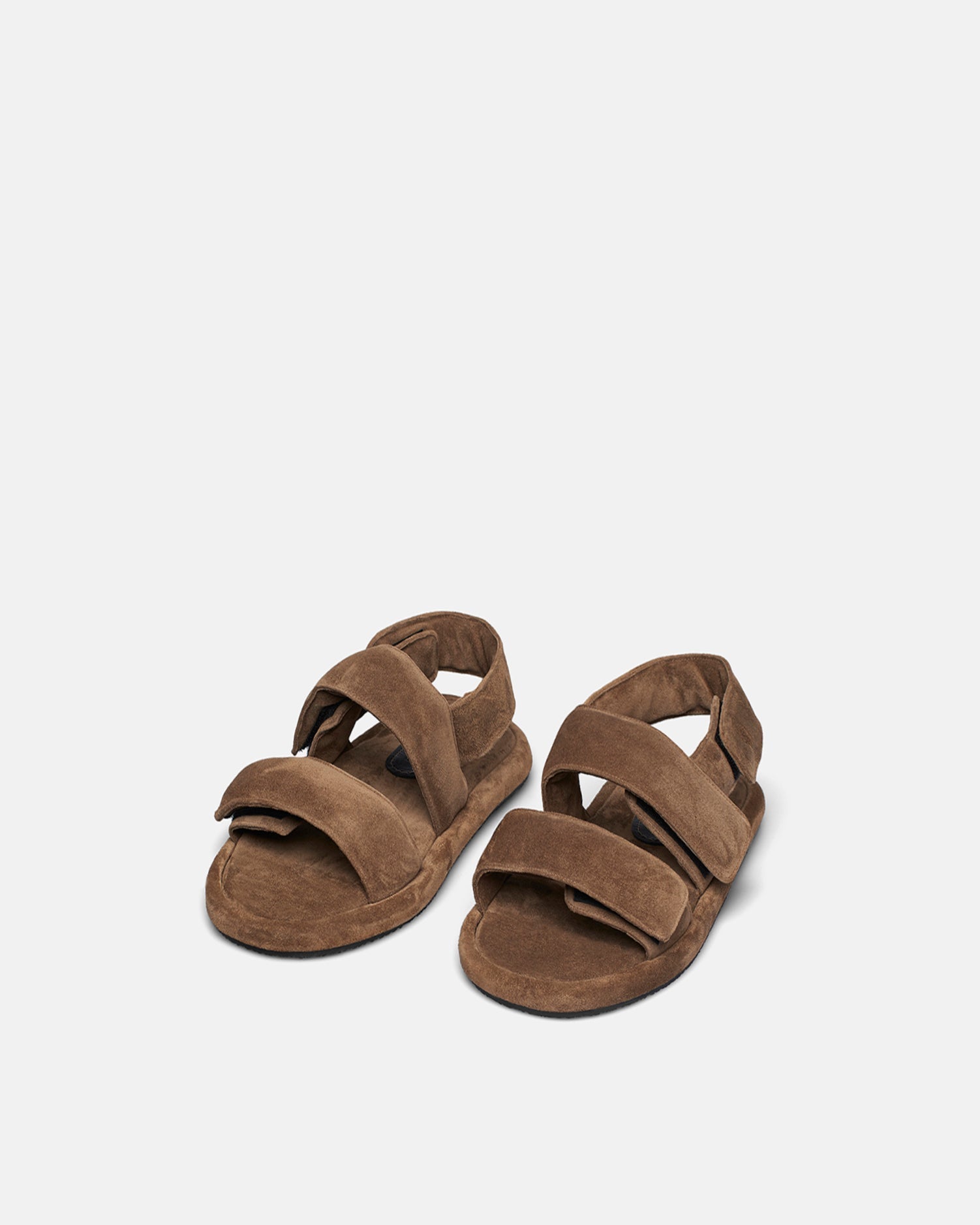 Sandales Tarrus à bout arrondi en cuir - Taupe