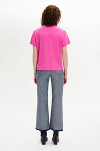 T-shirt col rond manches courtes - Rose
