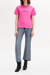 T-shirt col rond manches courtes - Rose