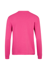 T-shirt col rond manches longues - Rose