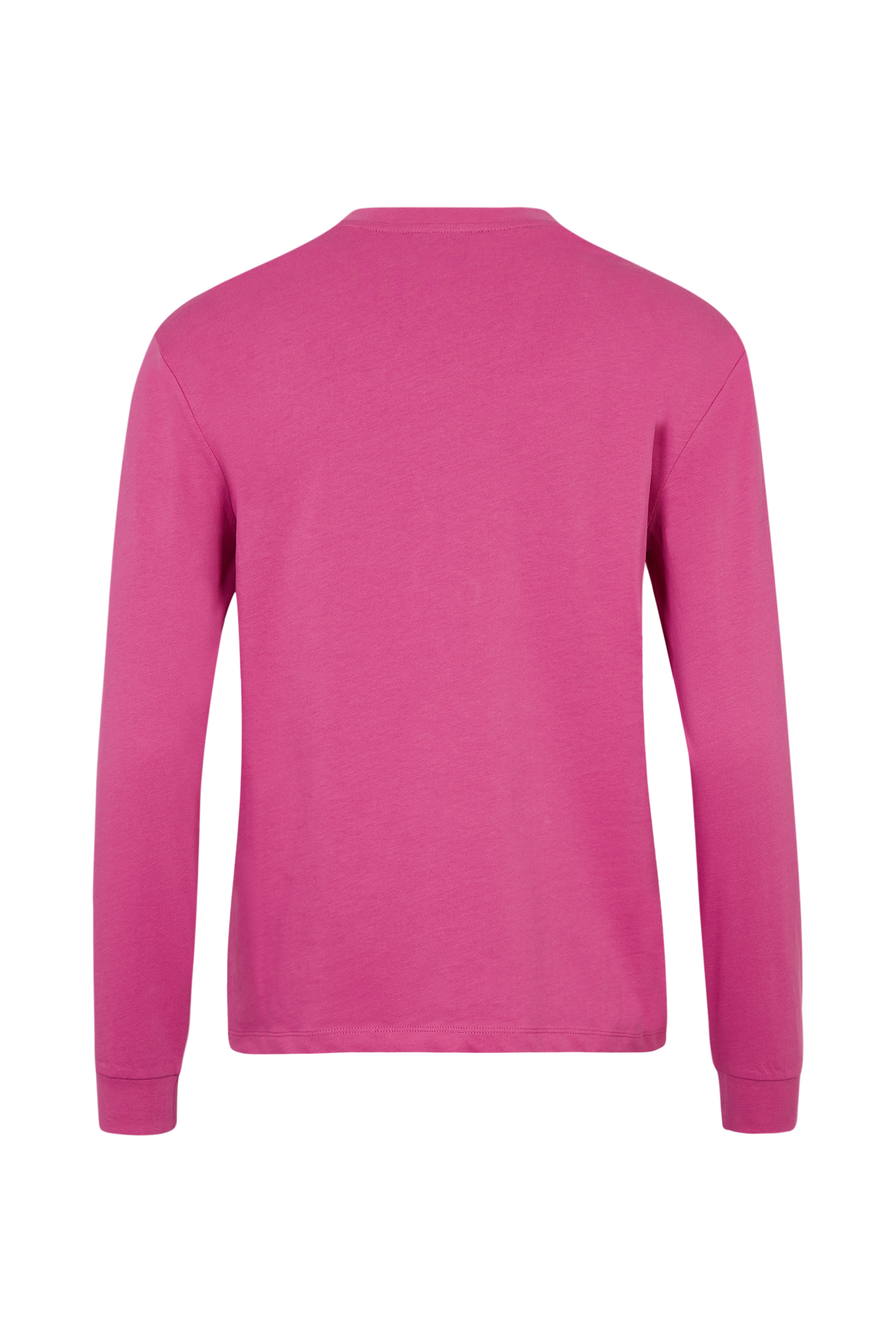 T-shirt col rond manches longues - Rose