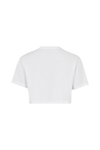 T-shirt crop « une seule règle » - Blanc