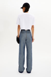 T-shirt crop « une seule règle » - Blanc