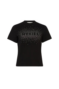 T-shirt à strass - Noir