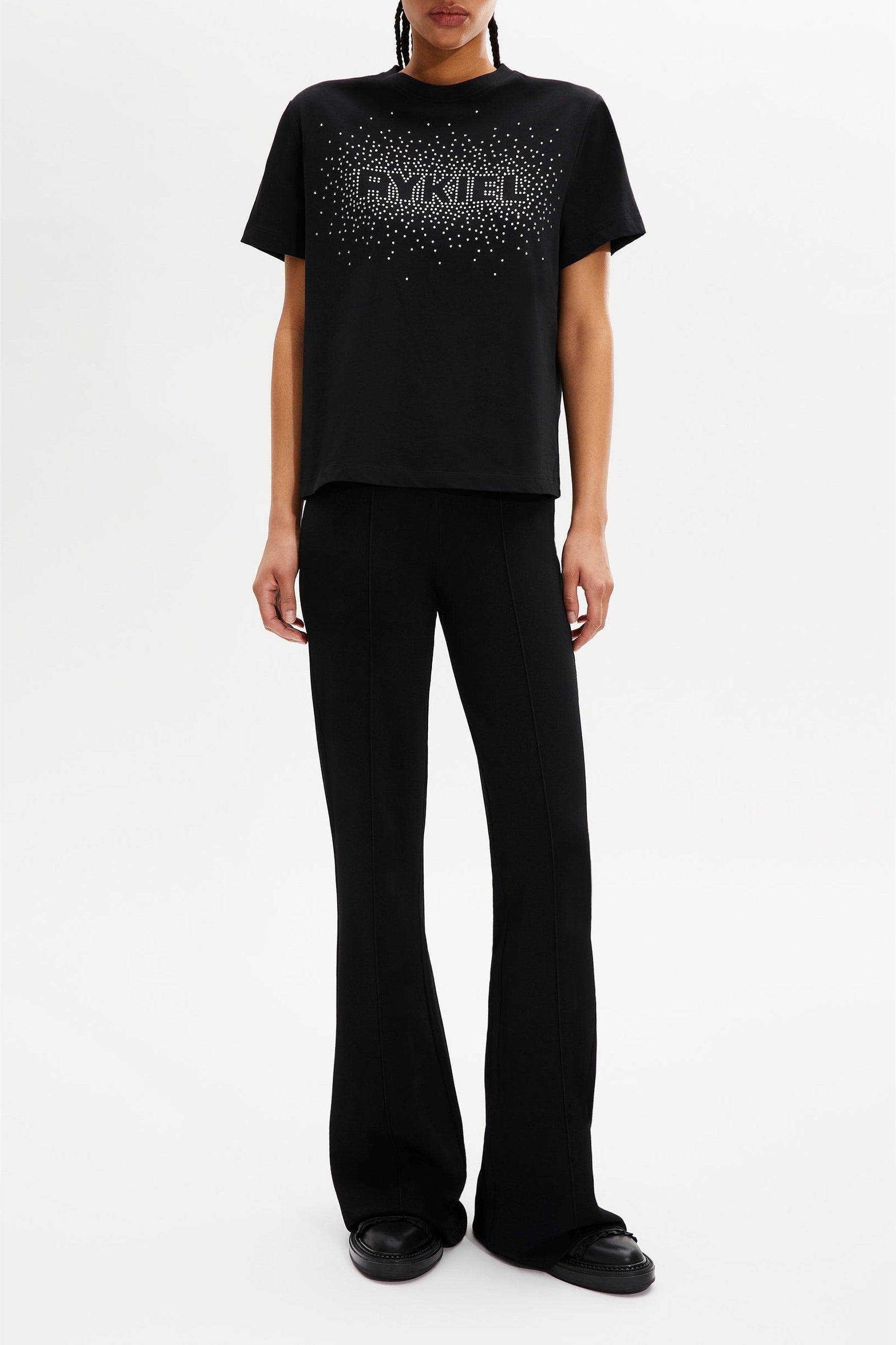 T-shirt à strass - Noir