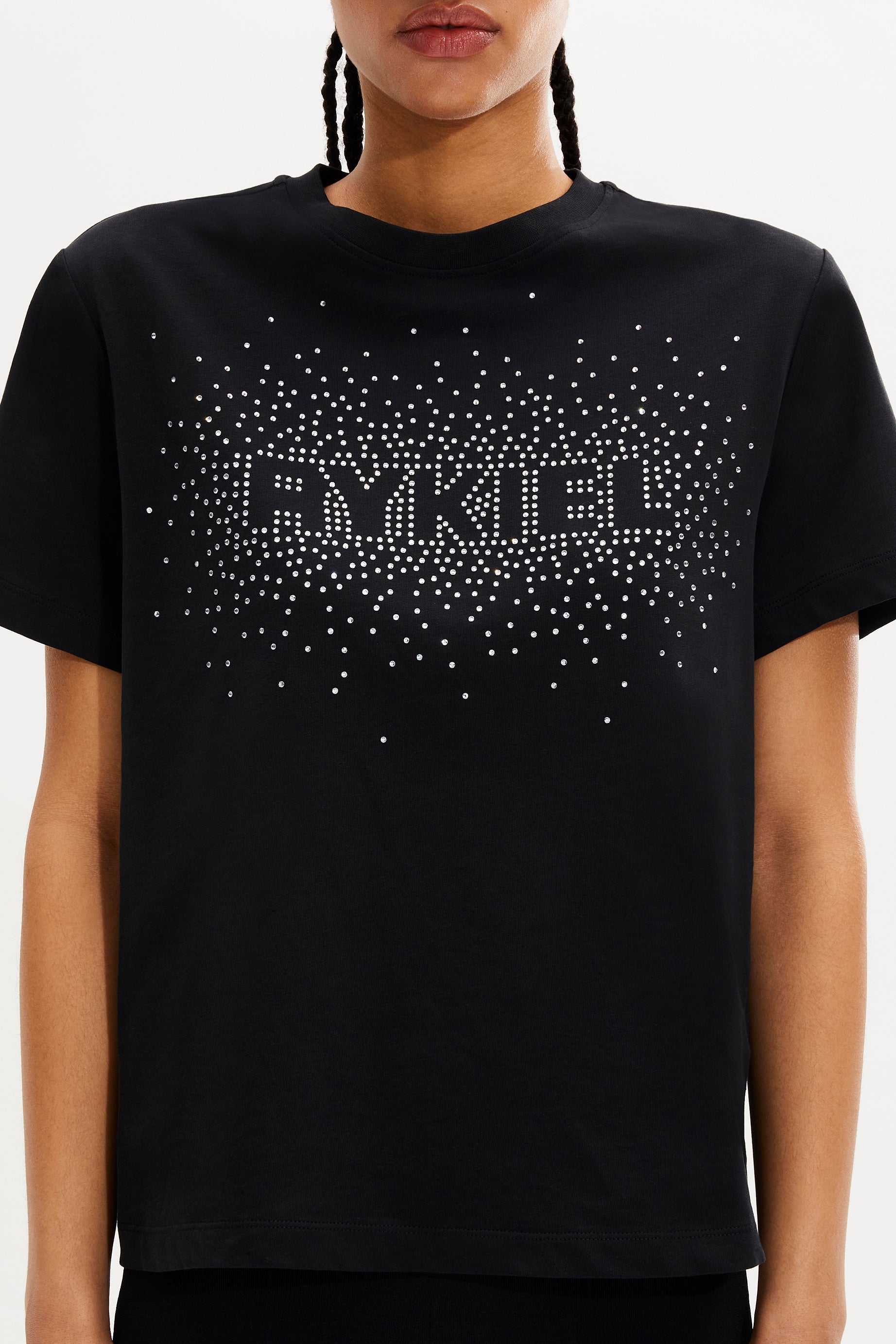 T-shirt à strass - Noir