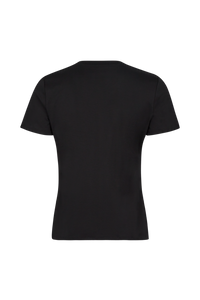 T-shirt à col rond à manches courtes coupe classique - Noir