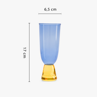 Opaline Rose Bleu Verres - Opaline Rose Bleu