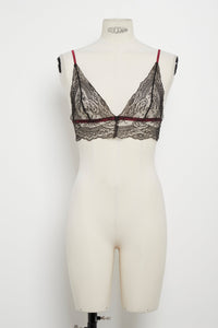 Soutien-gorge triangle Moonlight en soie - Noir & Rubis