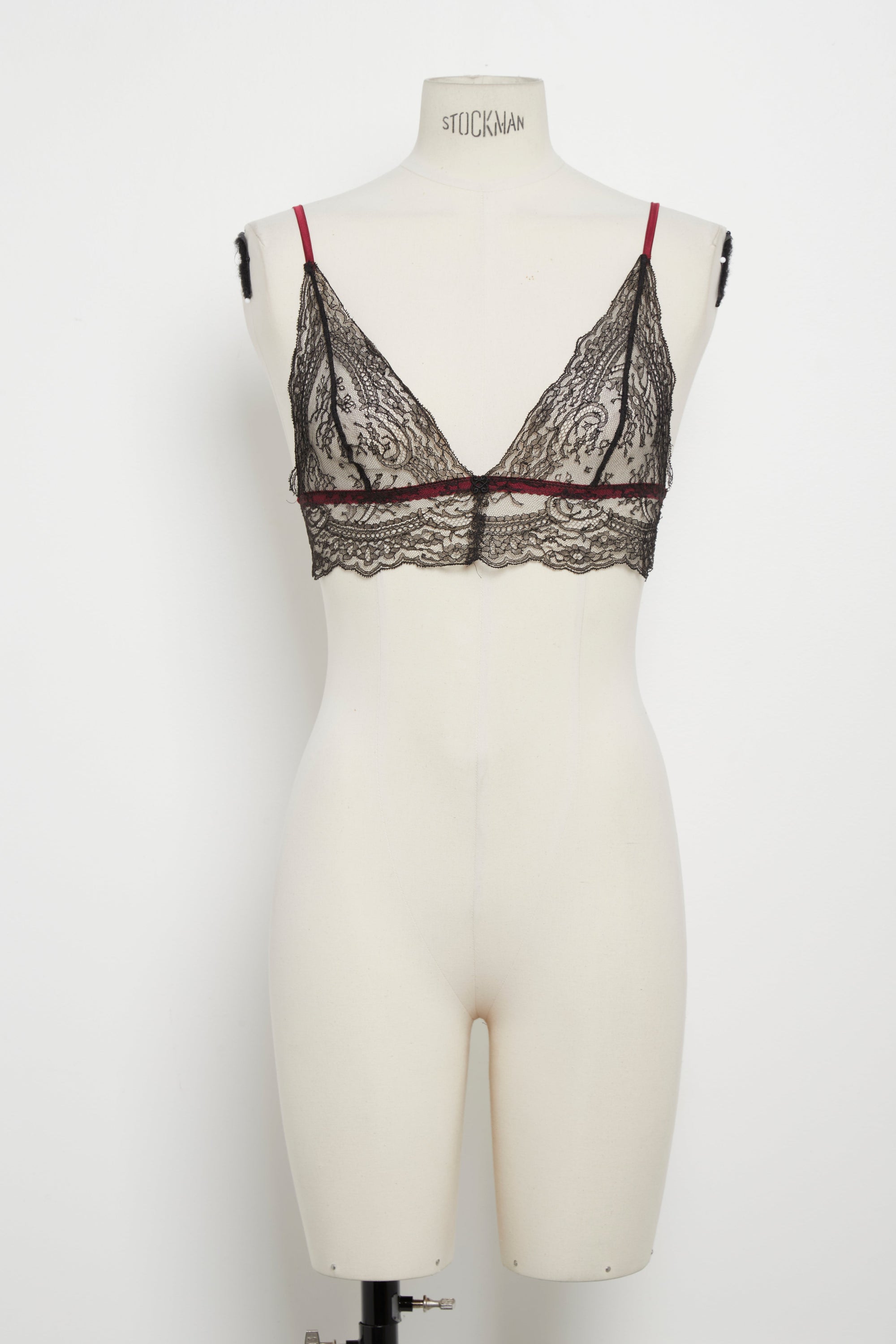 Soutien-gorge triangle Moonlight en soie - Noir & Rubis