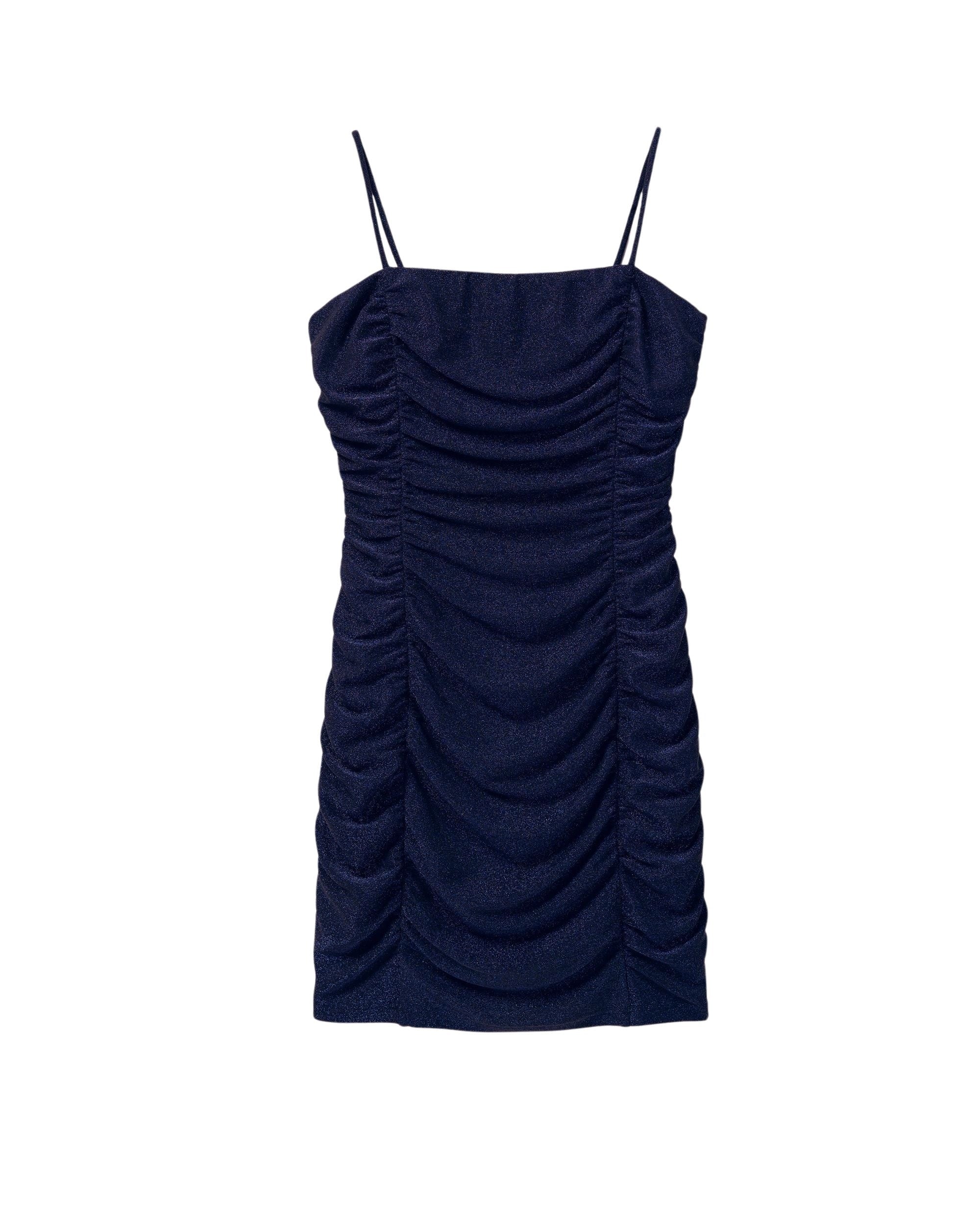 Robe courte Joya métallique - Navy