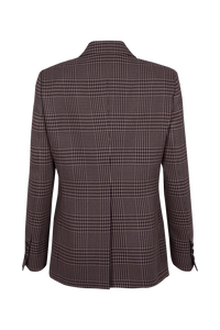 Veste over à carreaux - Carreaux Navy & Brown