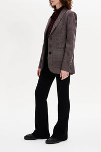 Veste over à carreaux - Carreaux Navy & Brown