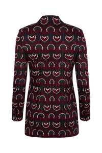 Veste tailleur en jersey - Bordeaux