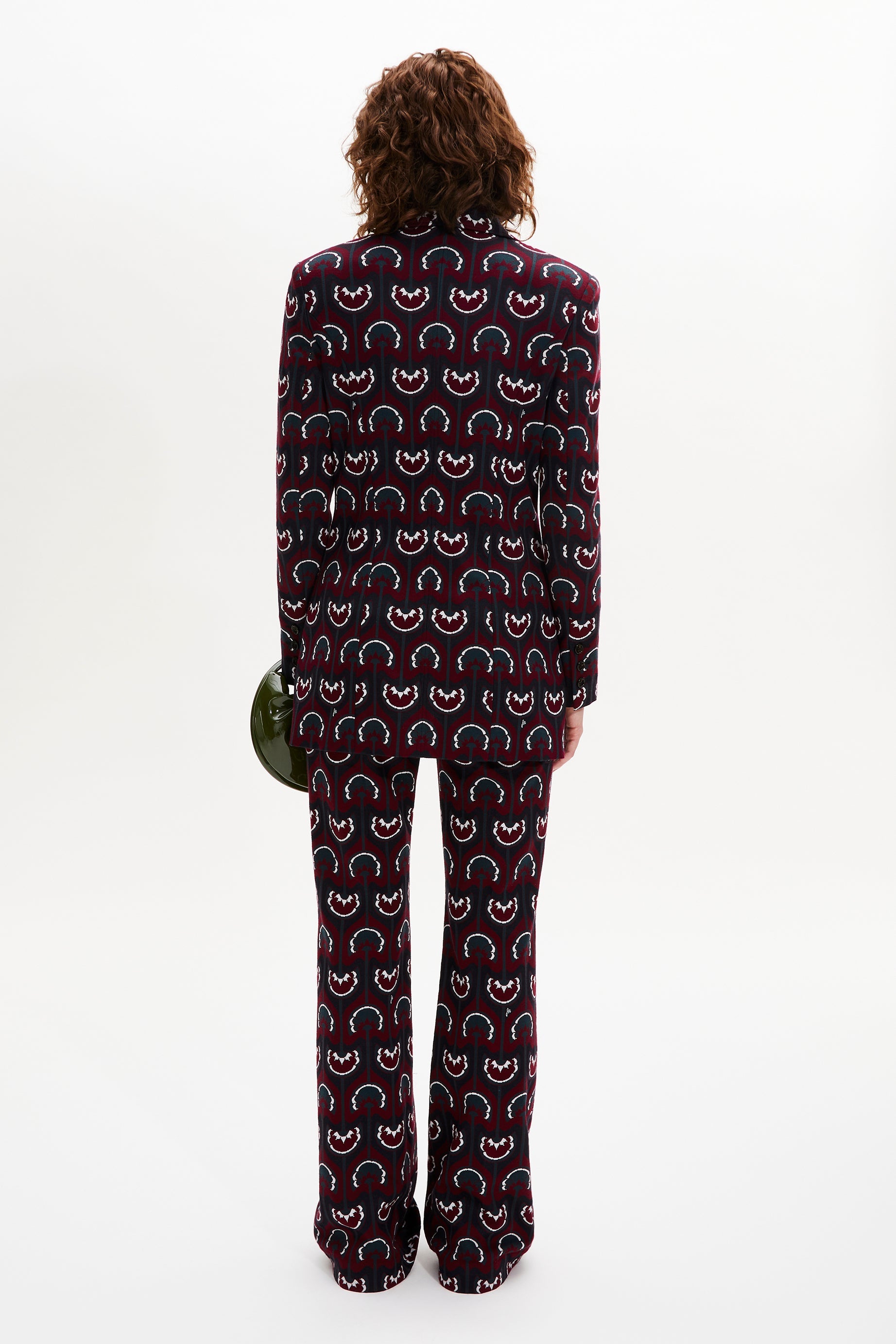 Veste tailleur en jersey - Bordeaux