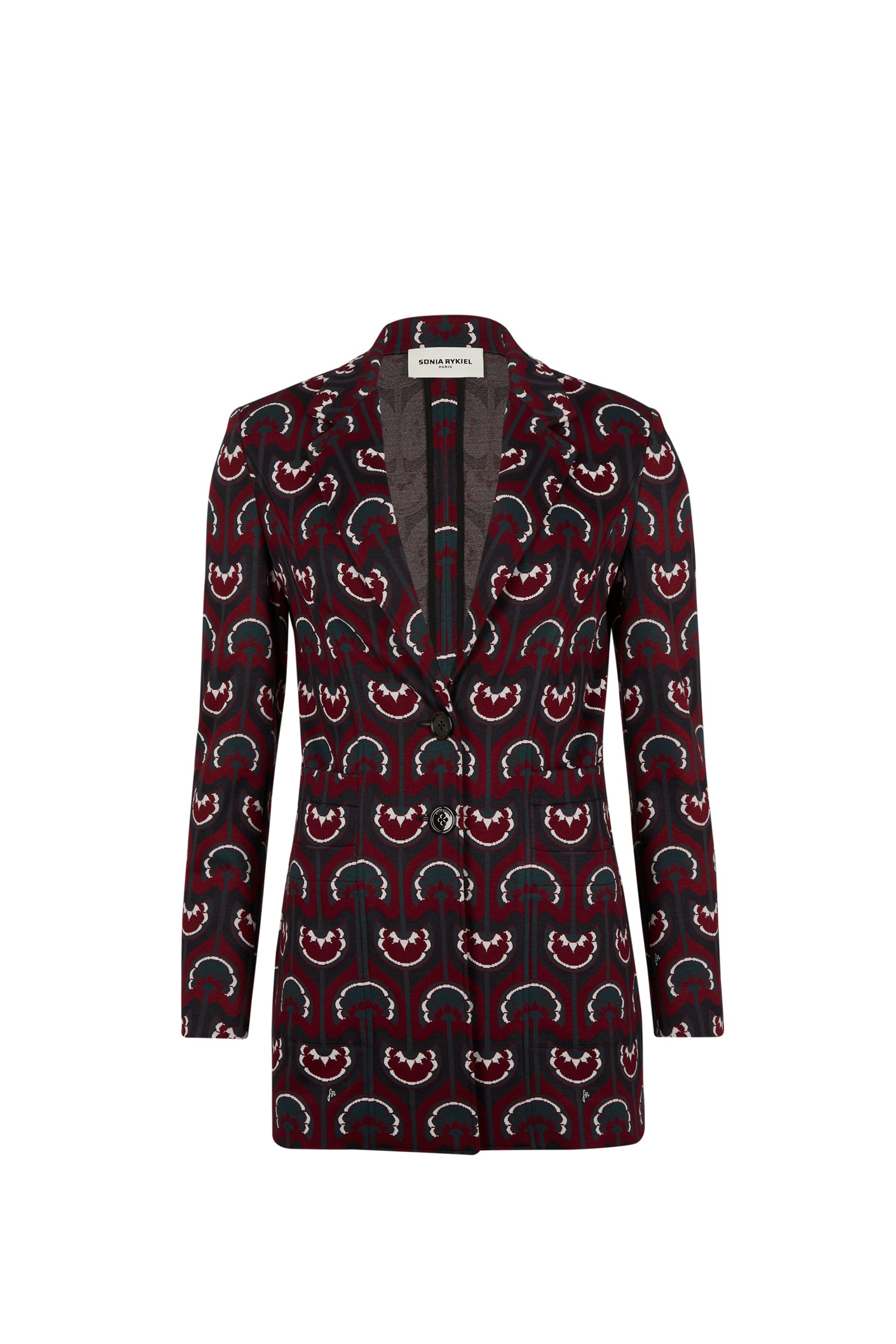 Veste tailleur en jersey - Bordeaux