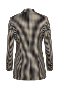 Veste tailleur en jersey - Carreaux Noir & Blanc