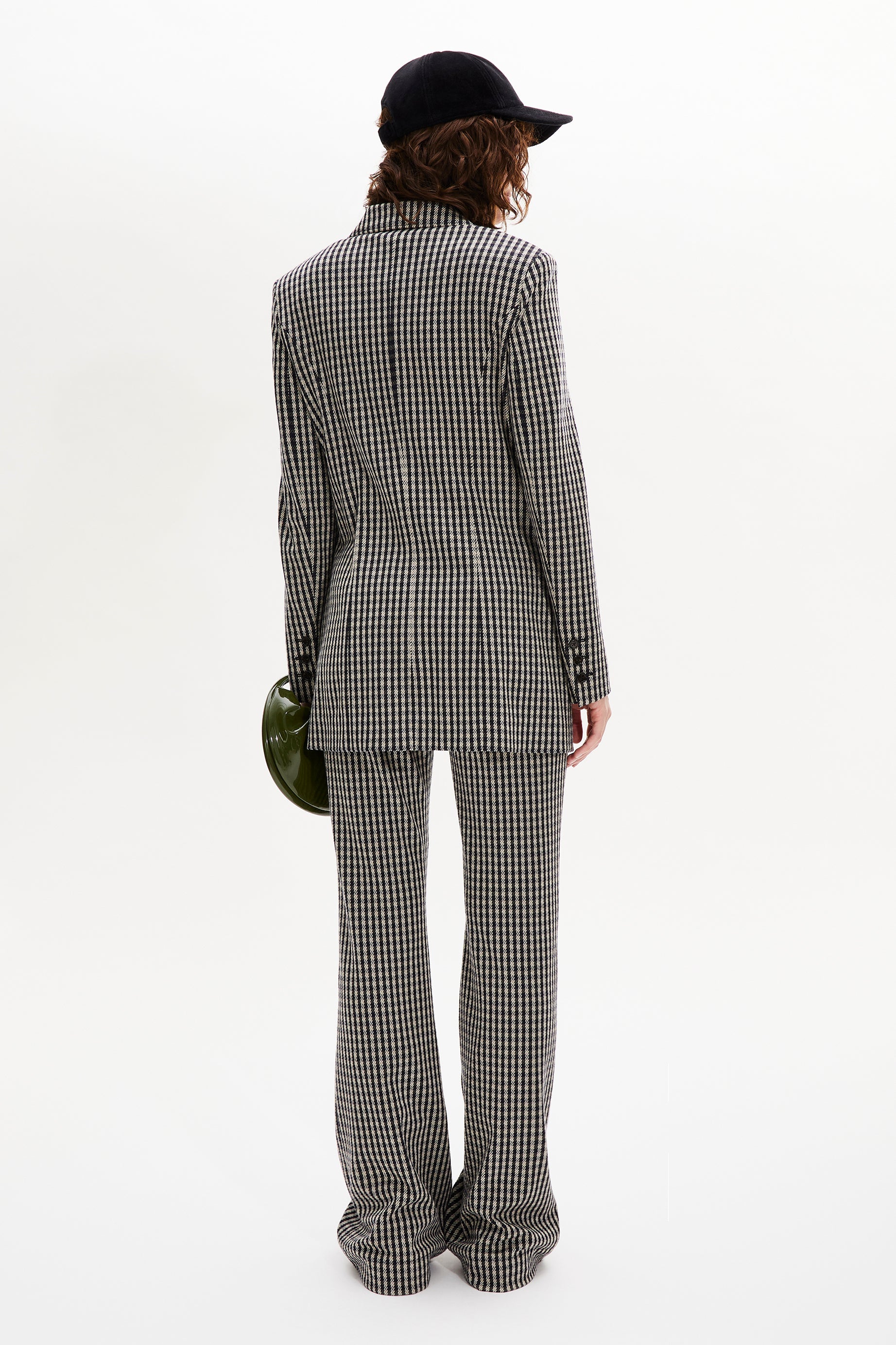 Veste tailleur en jersey - Carreaux Noir & Blanc