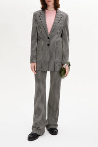 Veste tailleur en jersey - Carreaux Noir & Blanc