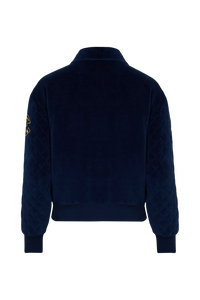 Veste teddy bomber matelassé - Bleu Canard