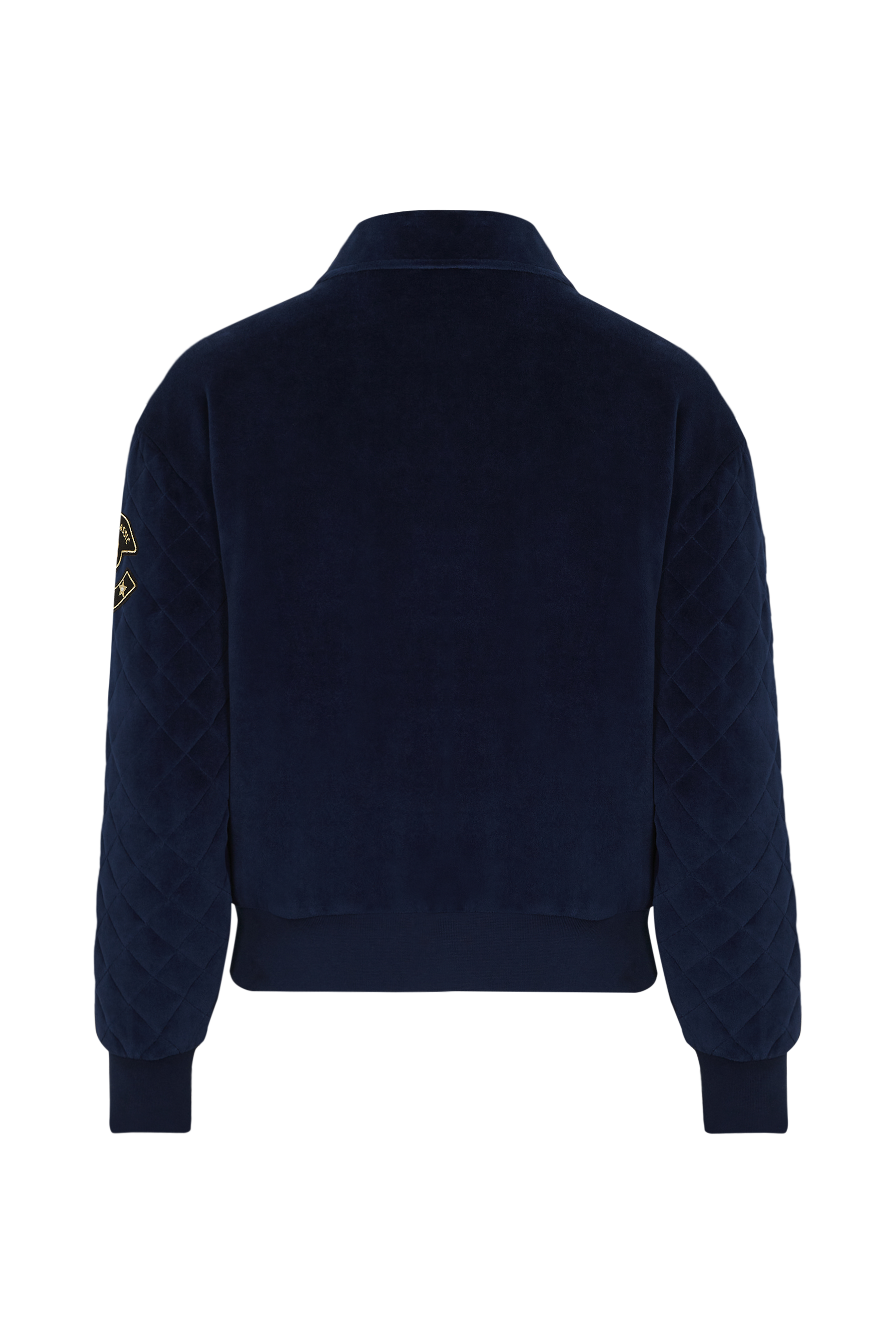 Veste teddy bomber matelassé - Bleu Canard