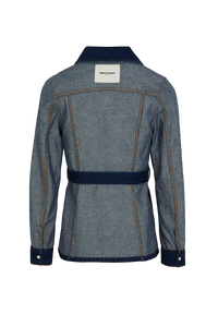 Veste denim aux coutures inversées - Brut