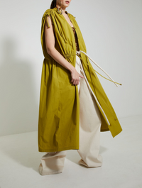 Robe longue large ceinturée - Matcha