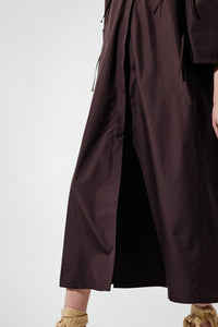 Robe épaules froncées - Dark choco