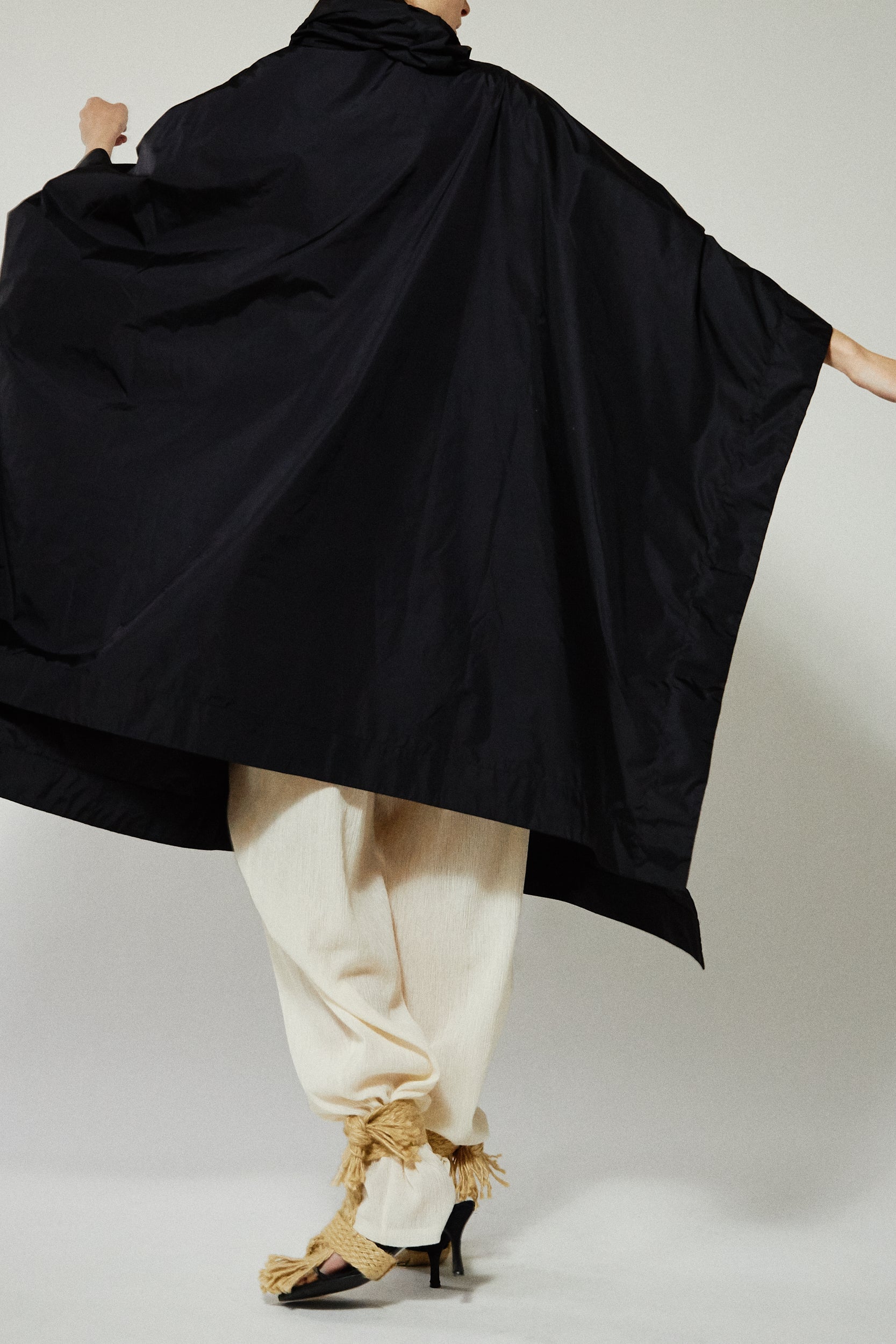 Poncho en nylon - Noir