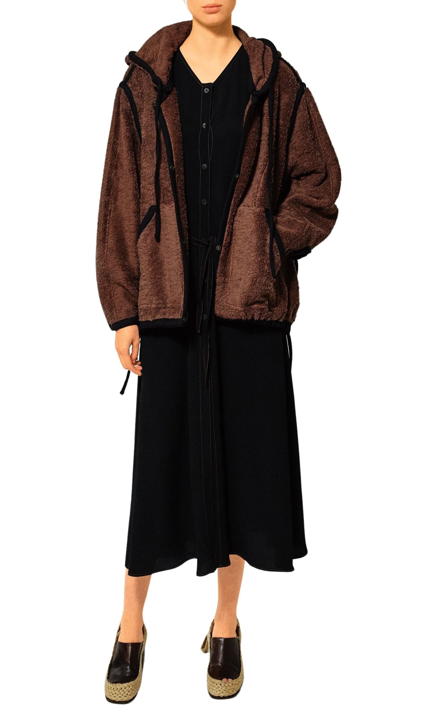 Bomber ajustable en fourrure - Choco