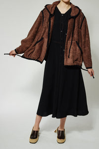 Bomber ajustable en fourrure - Choco