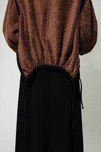 Bomber ajustable en fourrure - Choco