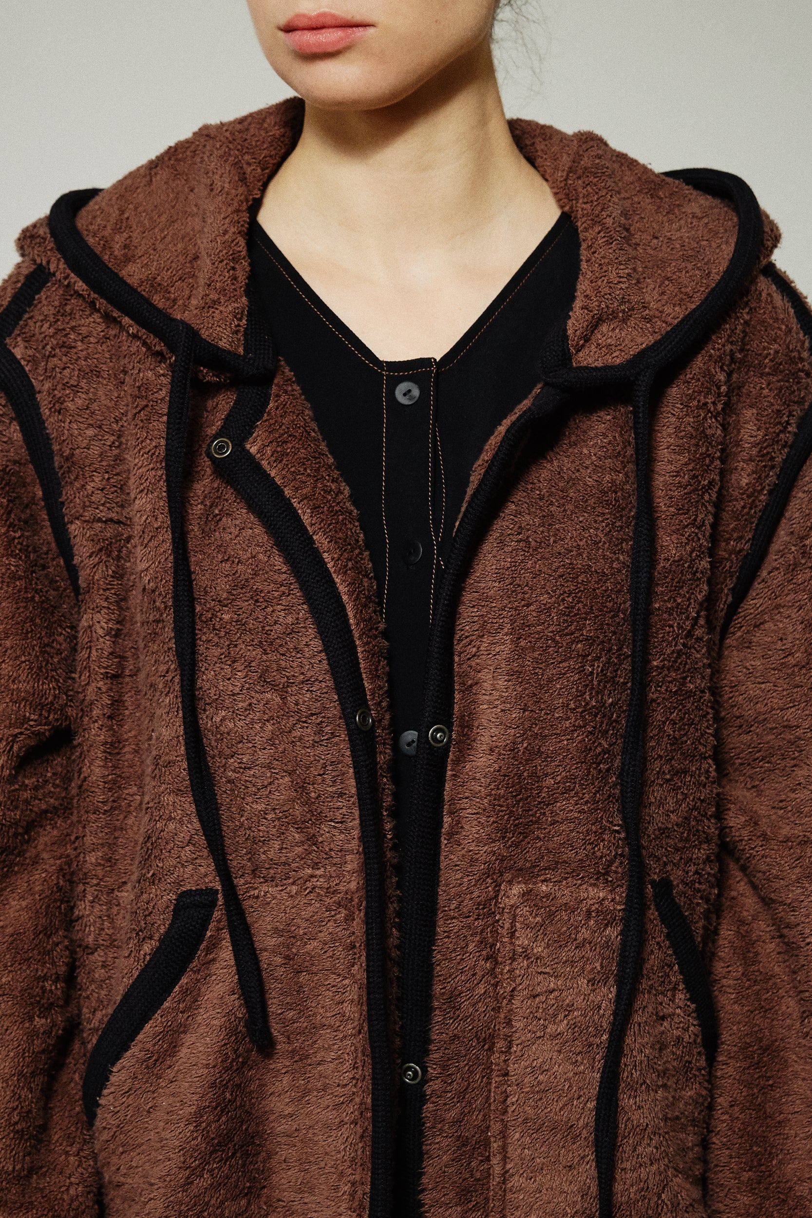 Bomber ajustable en fourrure - Choco