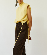 Pantalon jogging en tweed - Chocolat