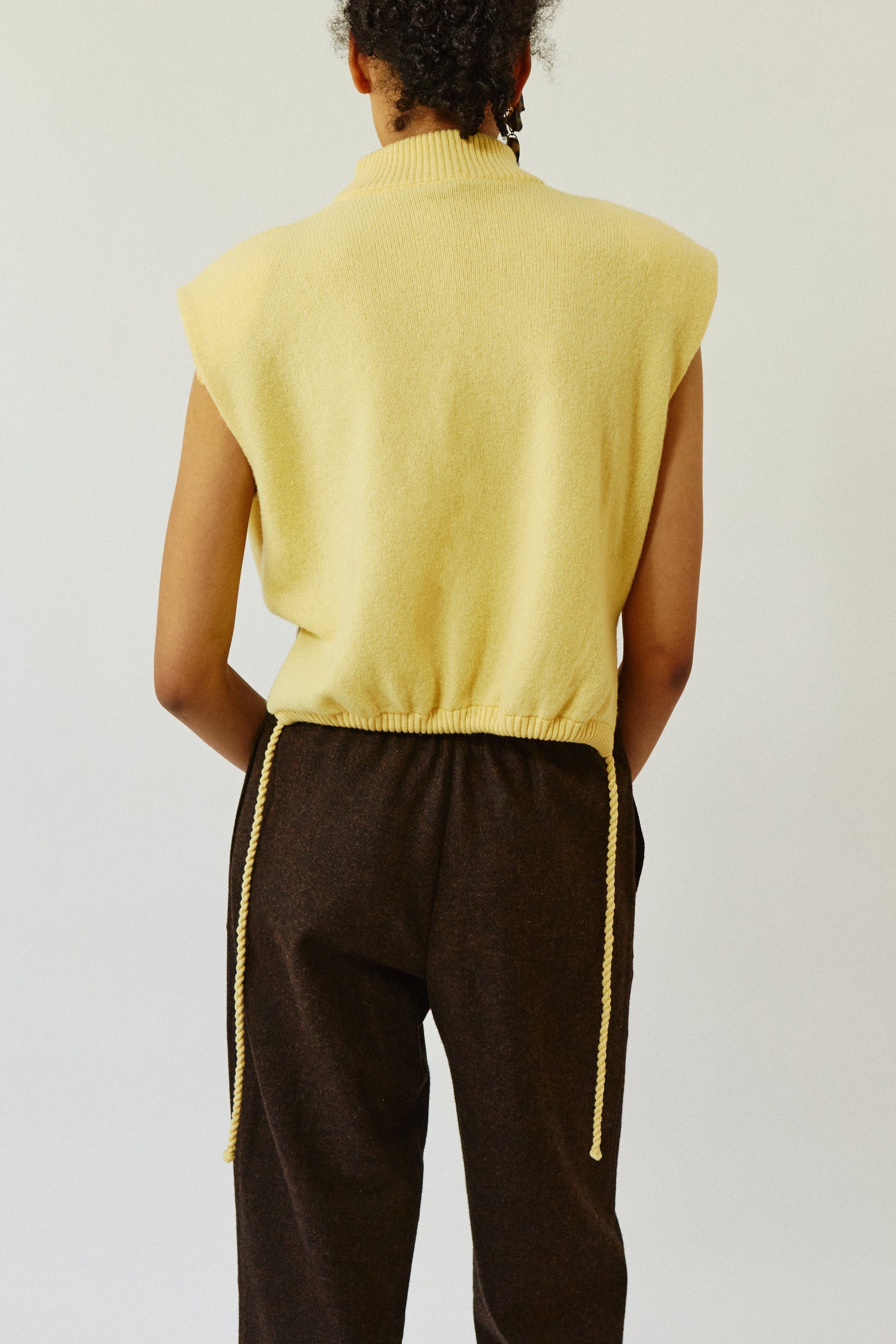 Pantalon jogging en tweed - Chocolat