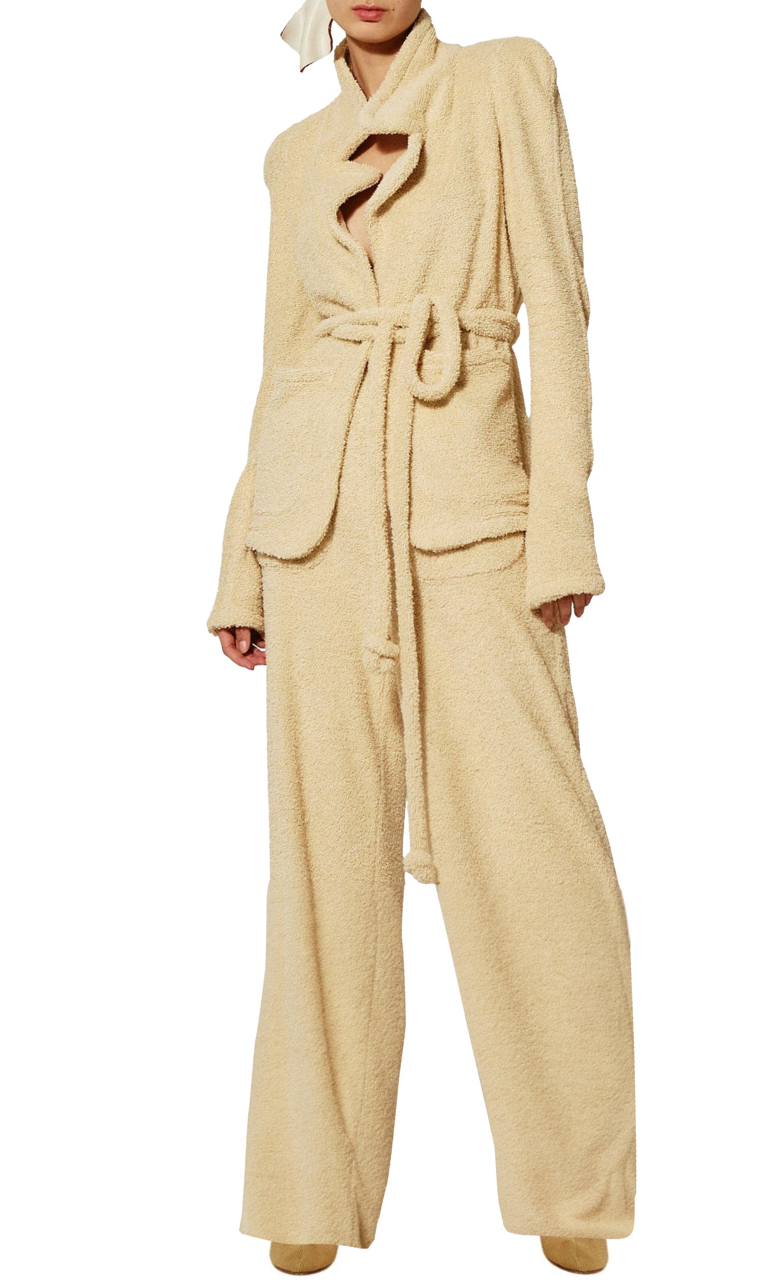 Veste cardigan à ceinture - Cream