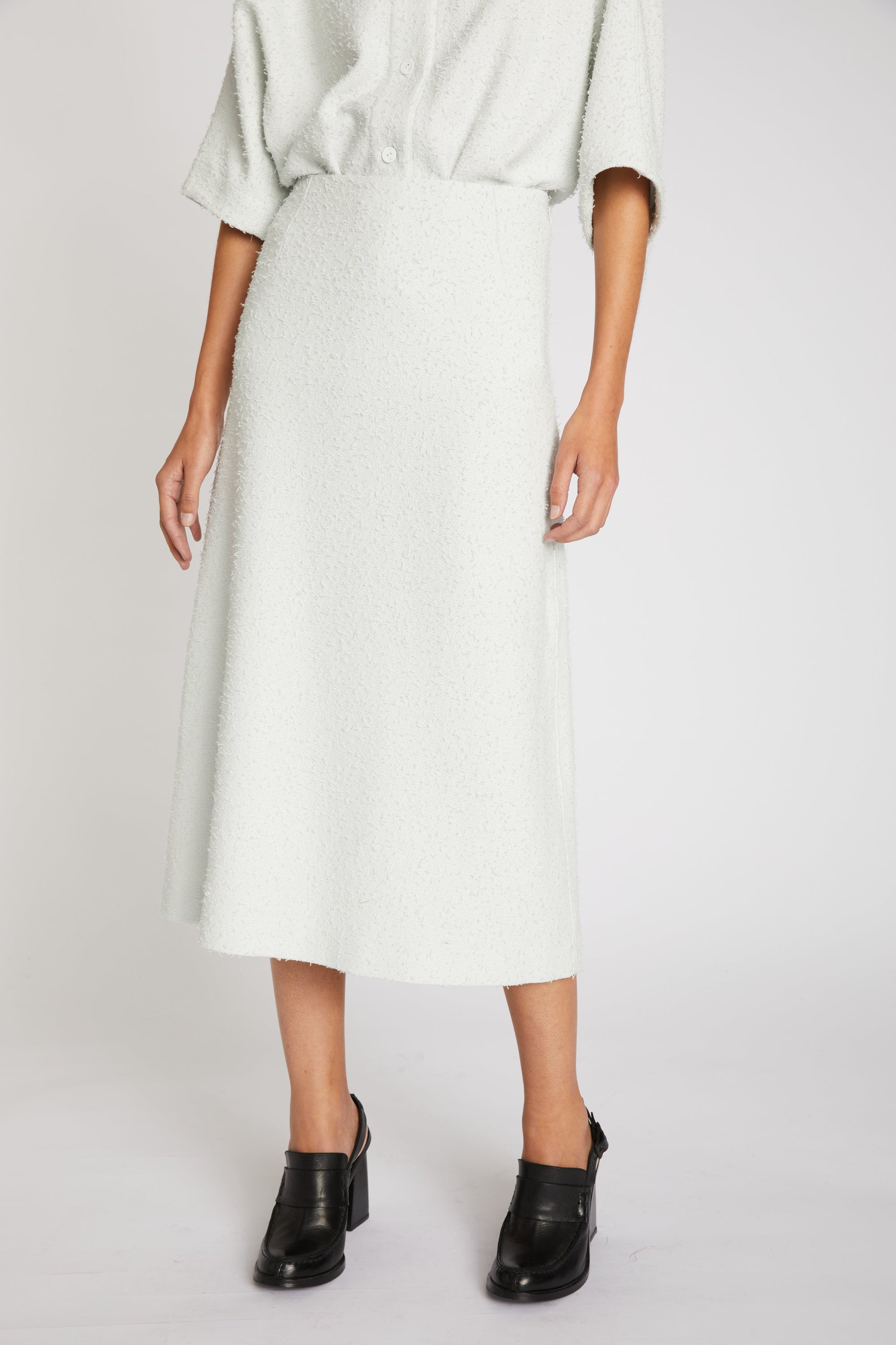 Jupe midi A-line - Chalk